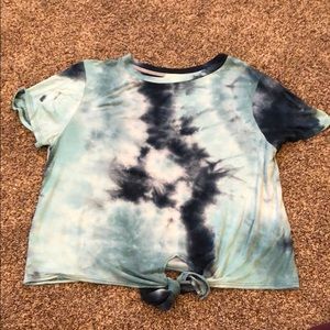 Tie dye cropped tee